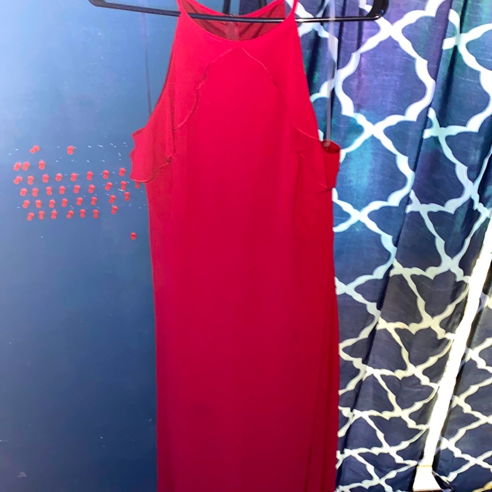 Dark red dress